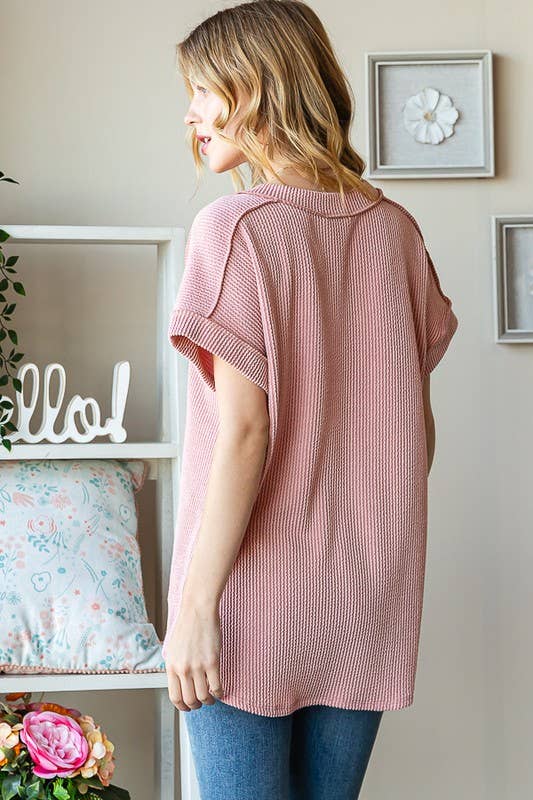 ELSA SOLID URBAN RIBBED TOP