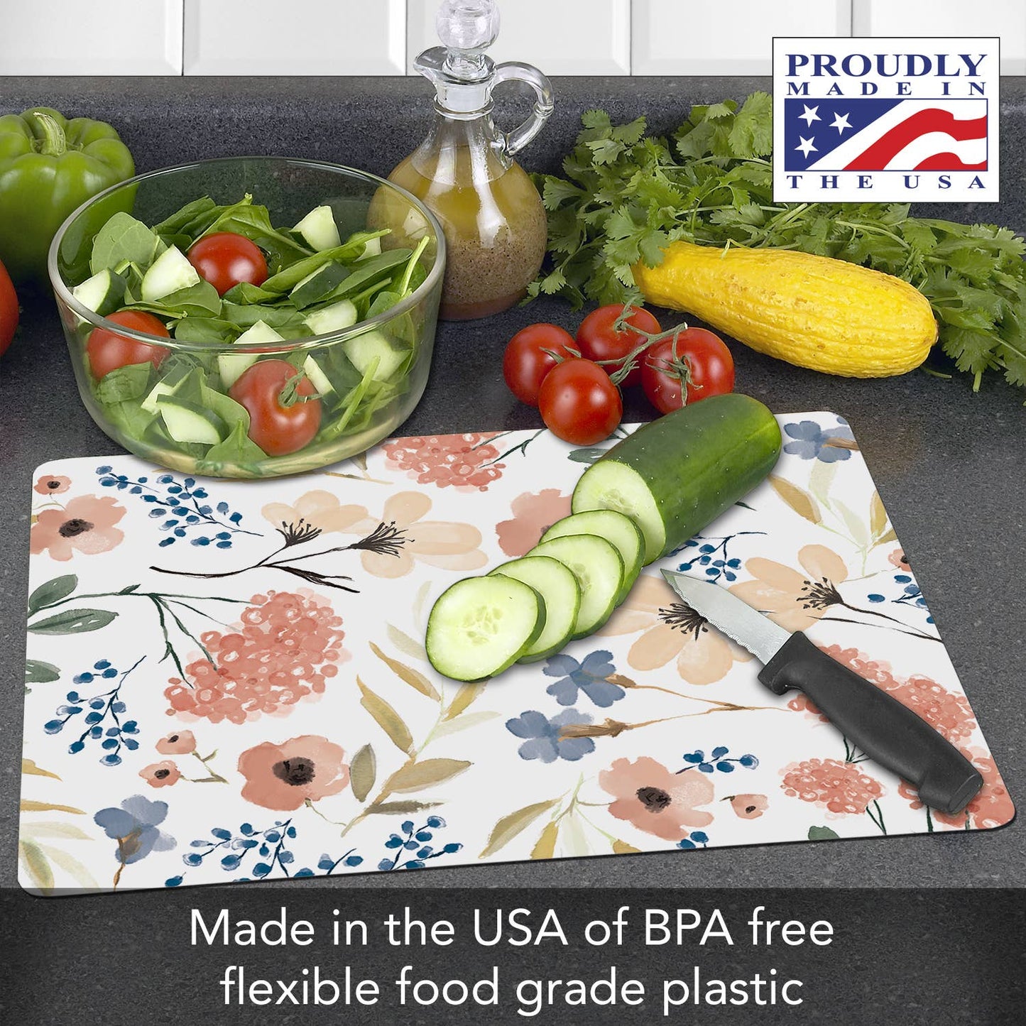 "Meadow" Designer Flexible Cutting Board Mat