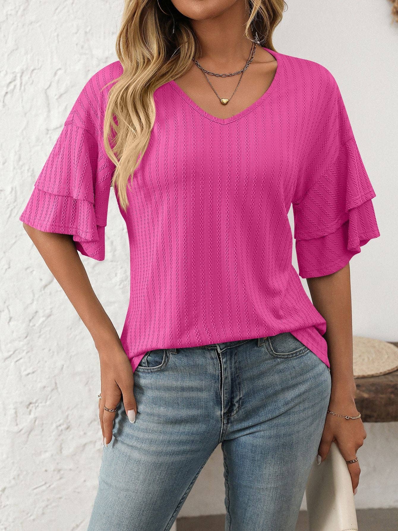 The Sweetheart Ruffle Sleeve Top