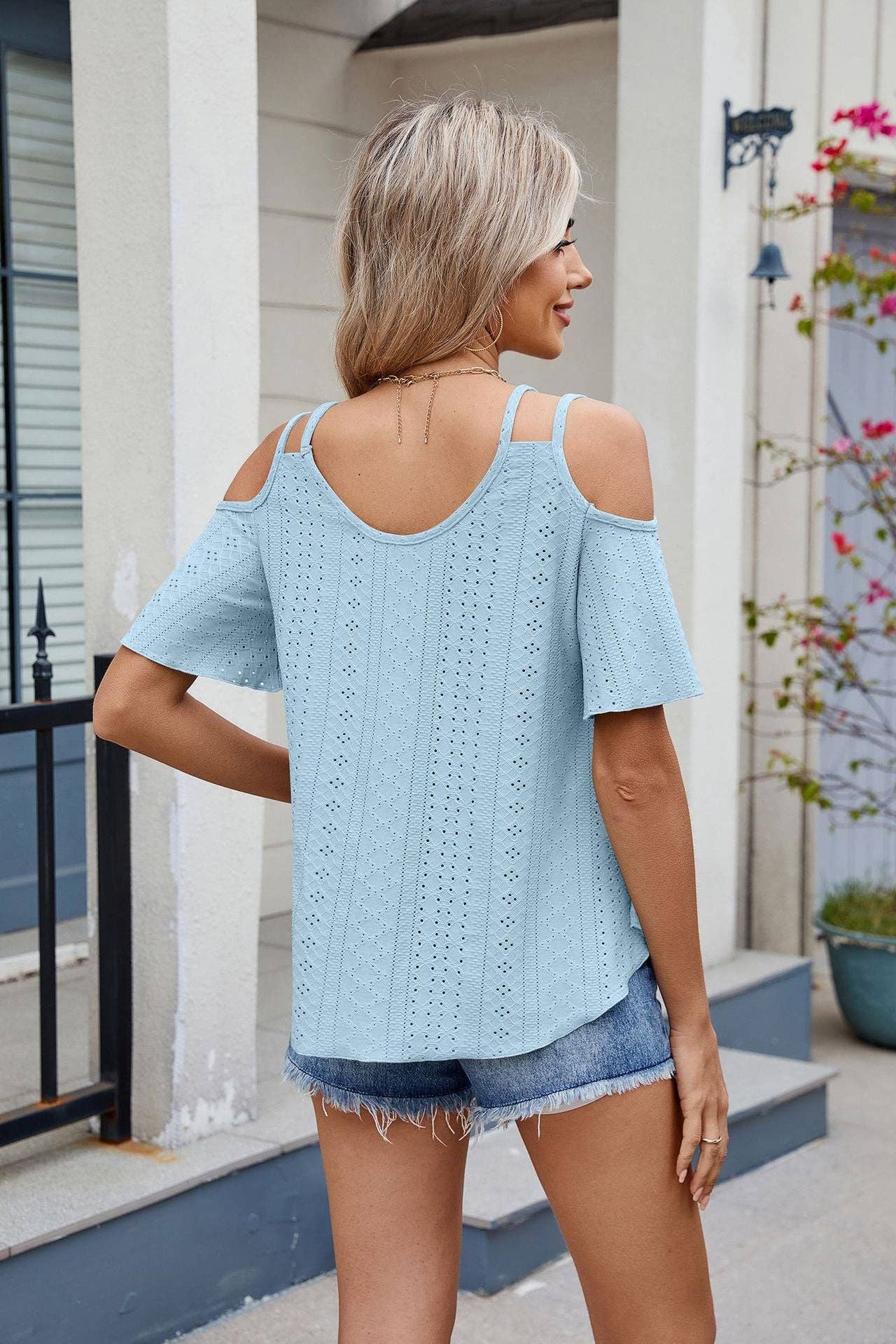 Go With the Flow Eyelet Top