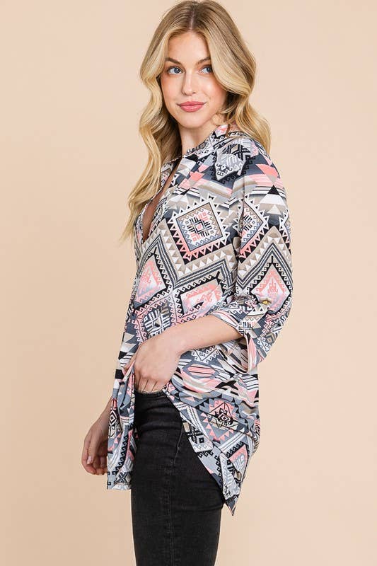 Take Me Away Aztec Top