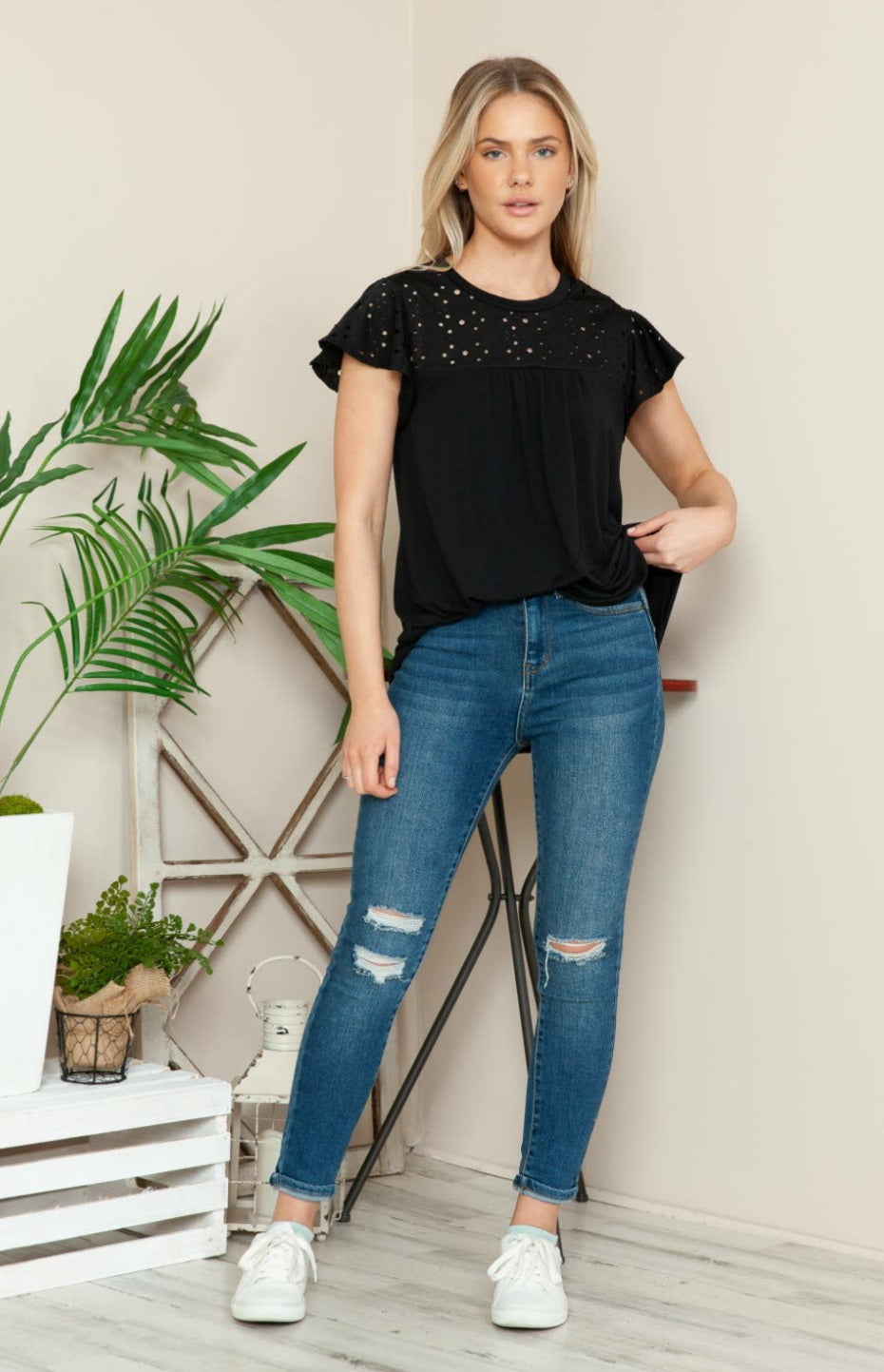 Grace Eyelet Top