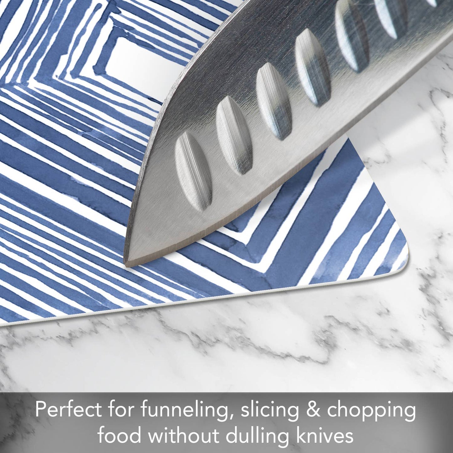 "Shibori Blues"  Designer Flexible Cutting Board Mat