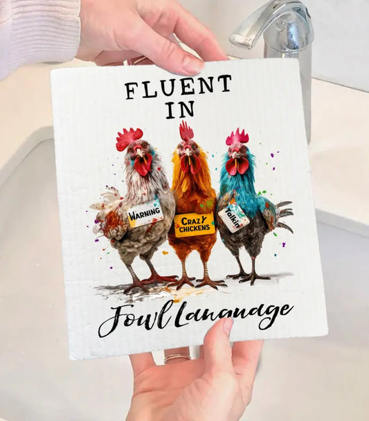 Swedish Dish Cloth - Fluent in Fowl Language