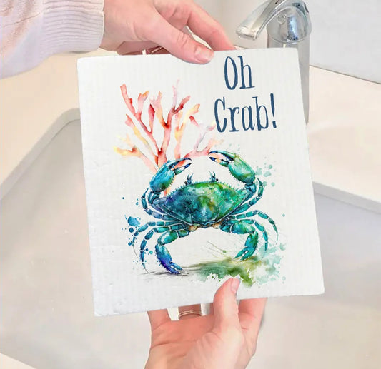 Swedish Dish Cloth - Oh Crab!