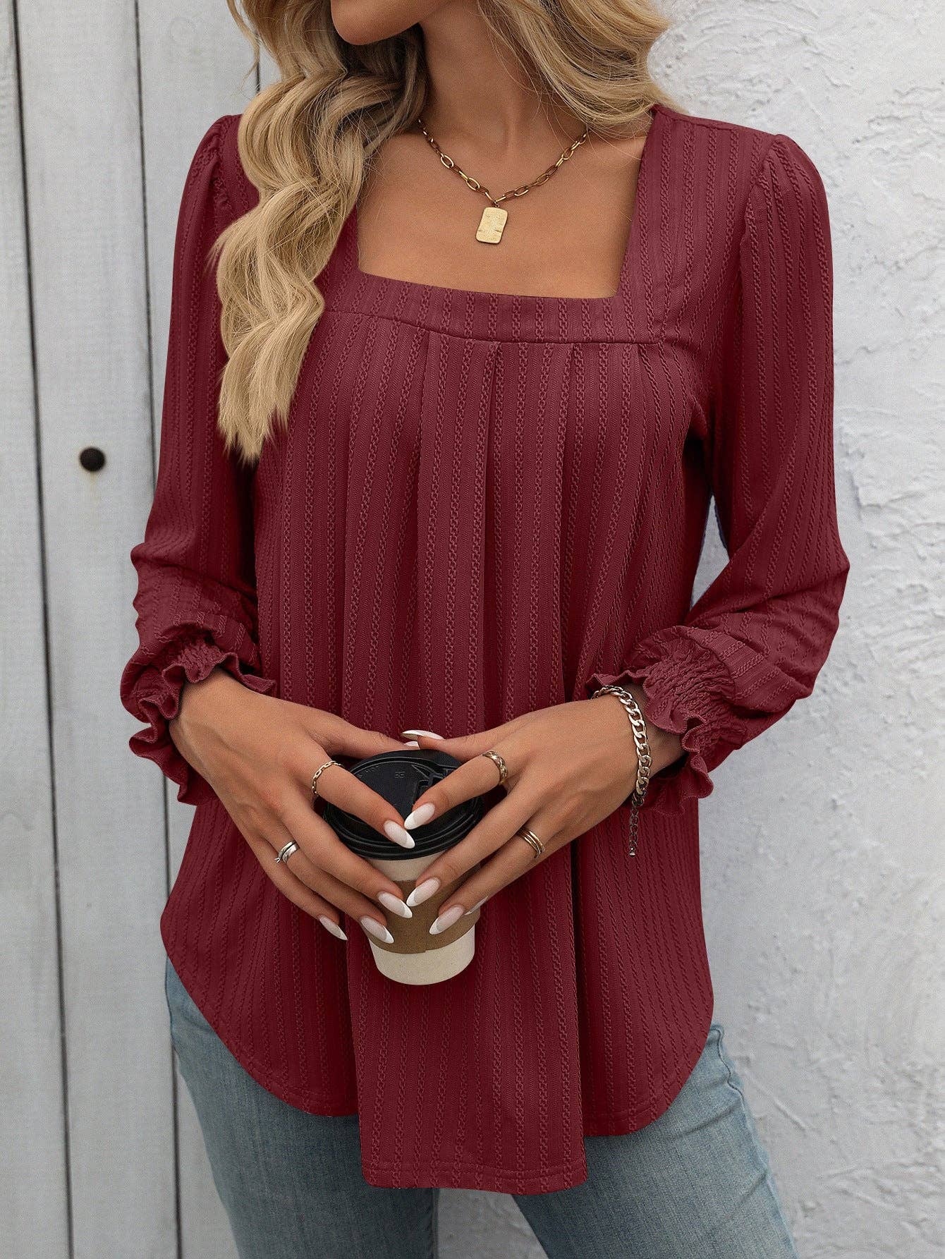 Carly Bubble Sleeve Top