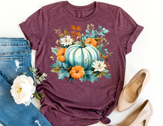Floral Fall Pumpkin Tee