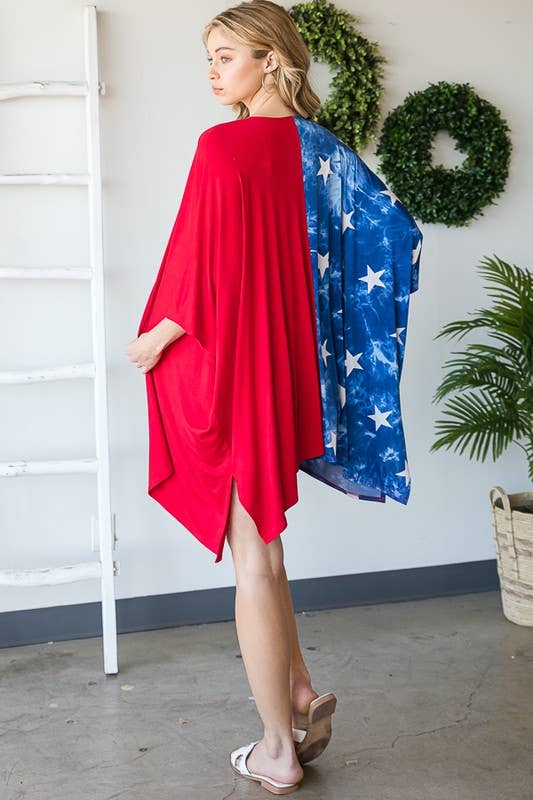 Red, White & Beachy Versatile Cardi
