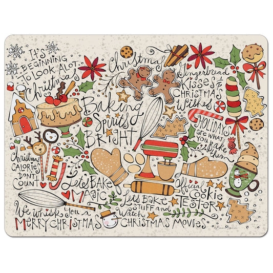 "Christmas Toss"  Designer Flexible Cutting Board Mat