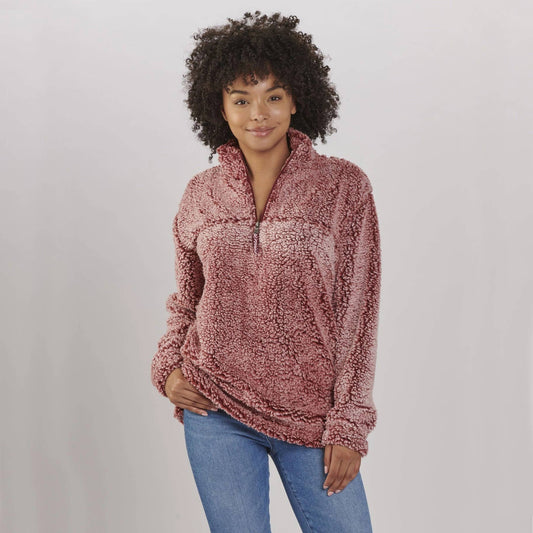 Bella Quarter Zip Sherpa Pullover
