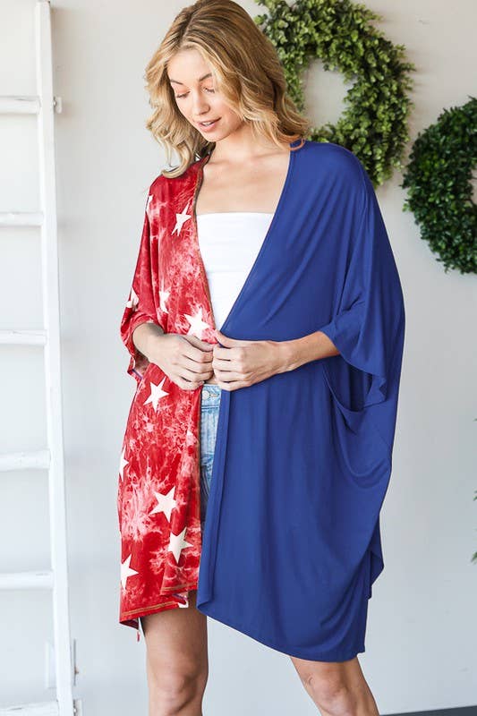 Red, White & Beachy Versatile Cardi