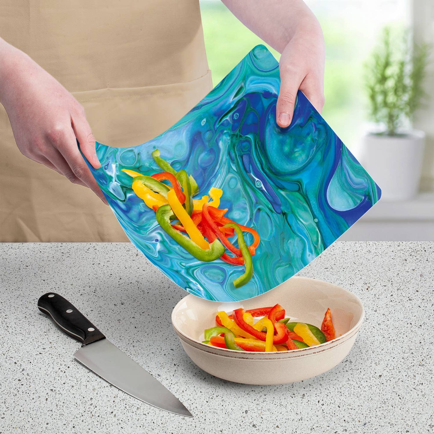 Blue Fluidity Designer Flexible Cutting Mat 15" x 11.5"