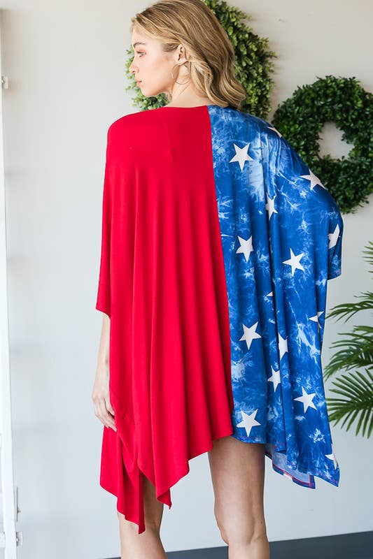 Red, White & Beachy Versatile Cardi