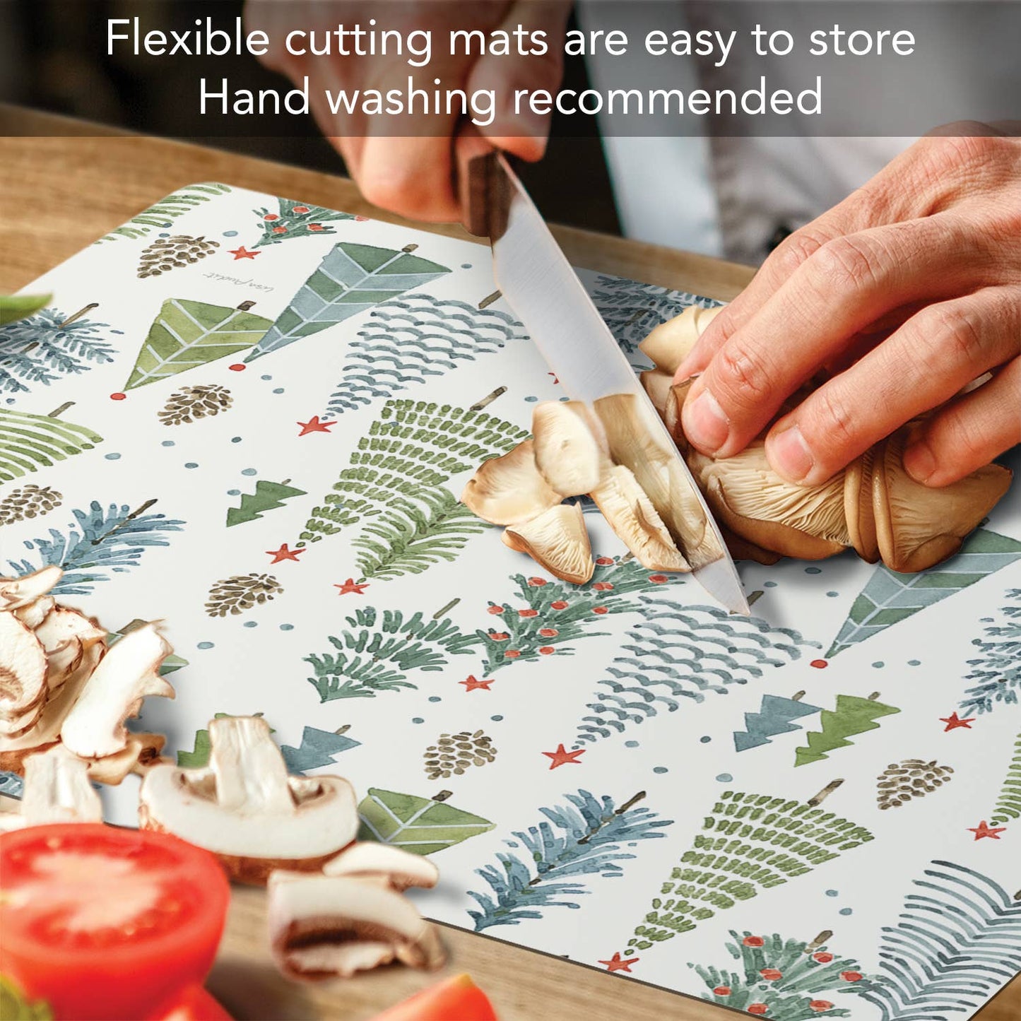 Jolly Trees Designer Flexible Plastic Cutting Board Mat
