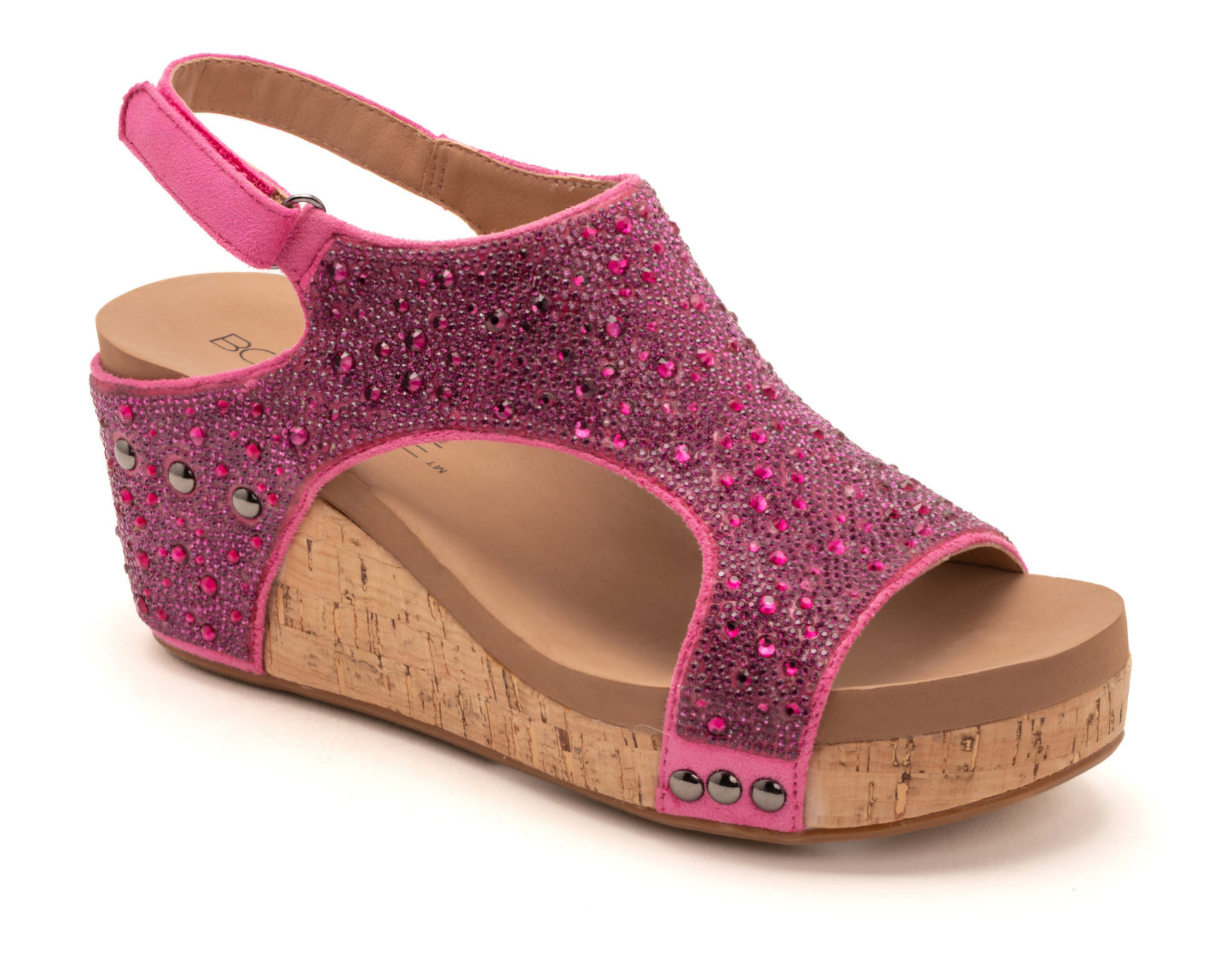 Ashley Wedge - Pink Rhinestone