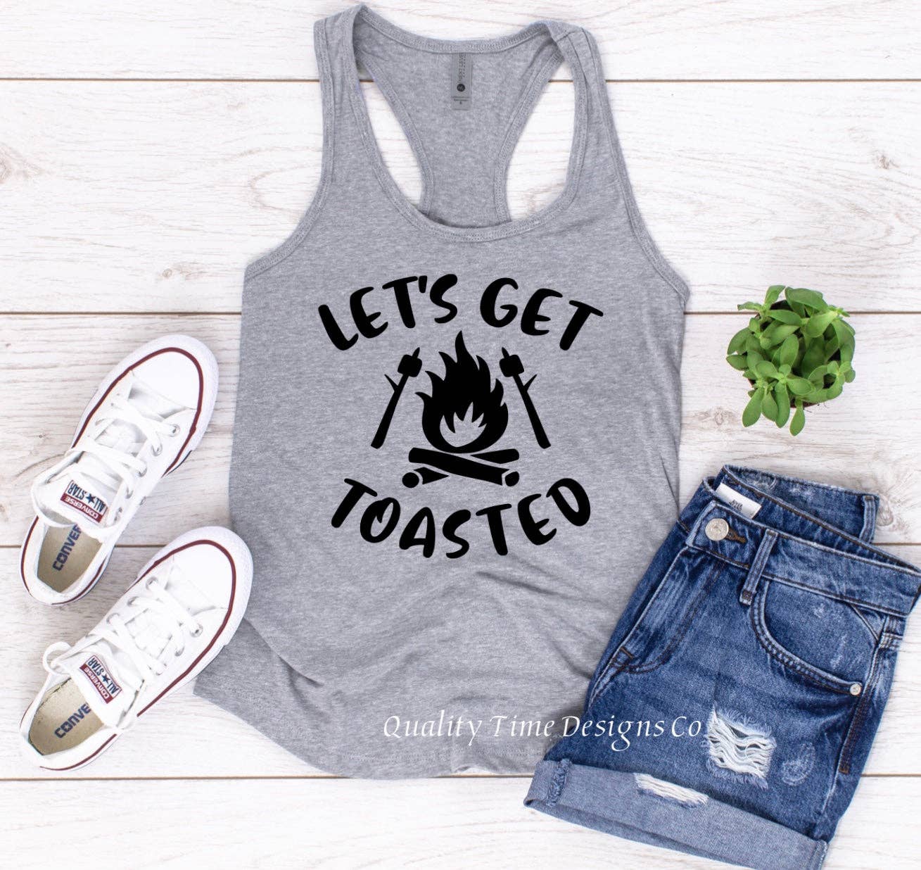 "Let’s Get Toasted" Racer Back Tank Top