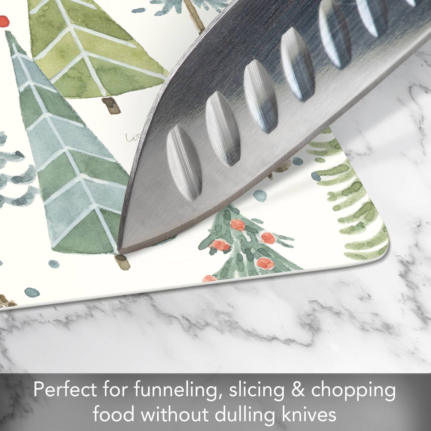 Jolly Trees Designer Flexible Plastic Cutting Board Mat