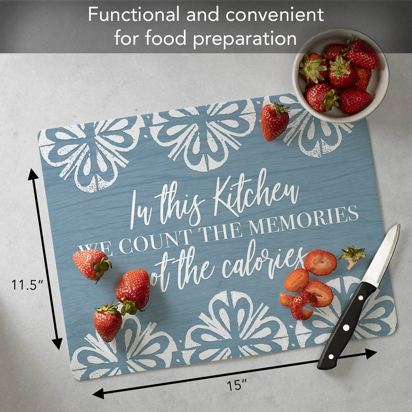 "Counting Memories"  Designer Flexible Cutting Board Mat