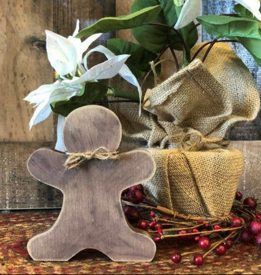 Decor - Primitive Wooden Gingerbread Man